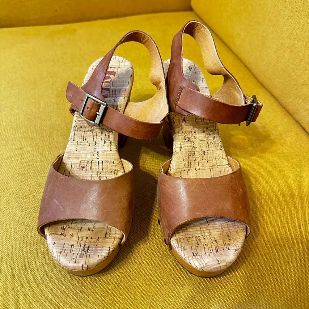Kork-Ease Brown Leather Heels